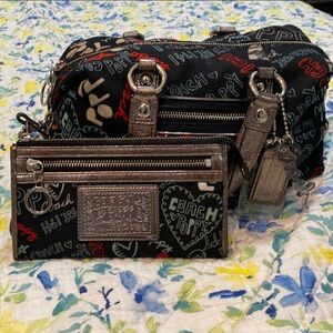 Coach Poppy Graffiti Handbag and Wallet